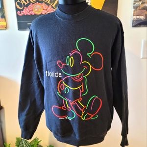 Vintage Mickey Mouse sweat shirt Neon Colors 80s